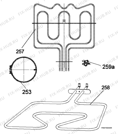 Взрыв-схема плиты (духовки) Electrolux EKK513508W - Схема узла Section 7